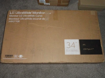 LG Ultrawide Curved Monitor 3440x1440 34" 34BQ77QE-B HDR10 sRGB - Image 1 of 4