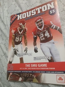 2009 HOUSTON COUGARS COLLEGE FOOTBALL PROGRAM U OF H VS SMU ROBERTSON STADIUM - Picture 1 of 8