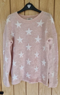 Hush womens alpaca/wool pink star jumper size xs - Image 1 of 4