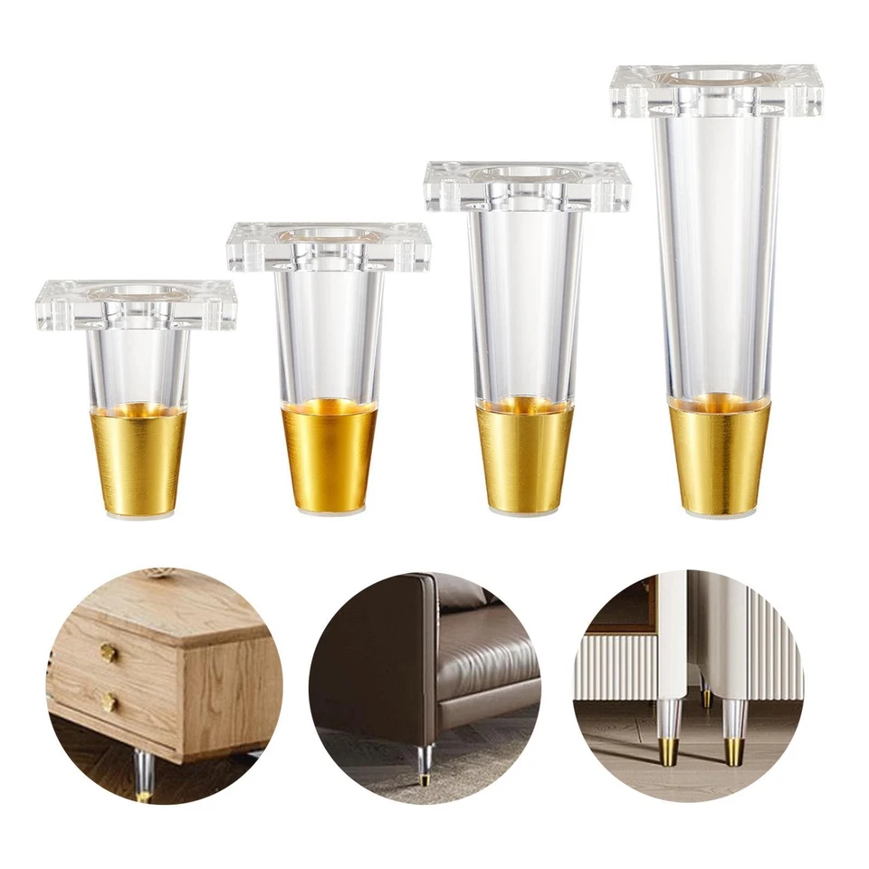 Protector de patas de muebles silla patas acrílico reducción de ruido decoración simple TV Foto 1 de 1