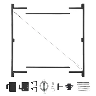 Adjust-A-Gate Steel Frame Gate Building Kit,Fits 36-60" Openings & Up 7',Black - Image 1 of 4