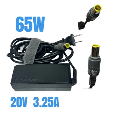 Cargador Adaptador de Corriente CA Original Original LENOVO 92P1156 20V 3.25A 65W Foto 1 de 4