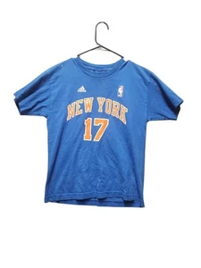 New York Knicks Shirt Blue And Orange Jeremy Lin "Linsanity" #17 Sz L 26 X W 16 - Picture 1 of 8