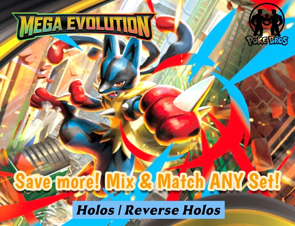Mega Evolutions Singles ME1: Holos & Reverse Holos – Pick Your Card - Image 1 of 1