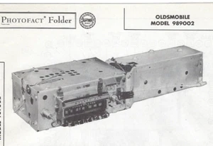 1957 OLDSMOBILE 989002 WONDER BAR Car RADIO Photofact MANUAL GM Delco Olds AM 57 - Picture 1 of 2