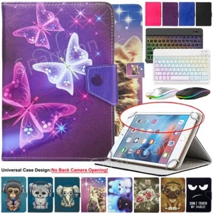 Universal Tablet Hülle 9.7 - 11 Zoll Tasche Mit QWERTZ Beleuchtet Tastatur Maus - Bild 1 von 96