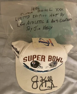NWT Super Bowl XXX Jim Kelly Signed Logo Athletic Snapback Hat Limited To 2000! - Picture 1 of 7