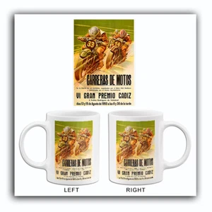 1950 Cadiz Spain Motorcycle Grand Prix - Promotional Advertising Mug - Picture 1 of 3