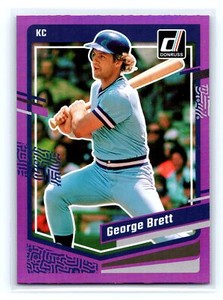2023 Donruss #185 George Brett Holo Purple KC Royals Mint
