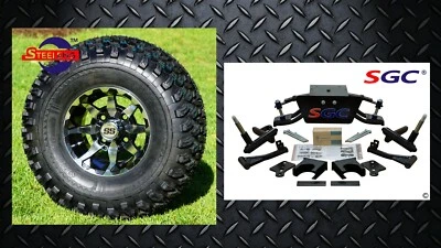 Club Car DS Golf Cart 6" A-Arm Lift Kit + 10" Wheels and 22" AT Tires 2004.5-UP Foto 1 de 4