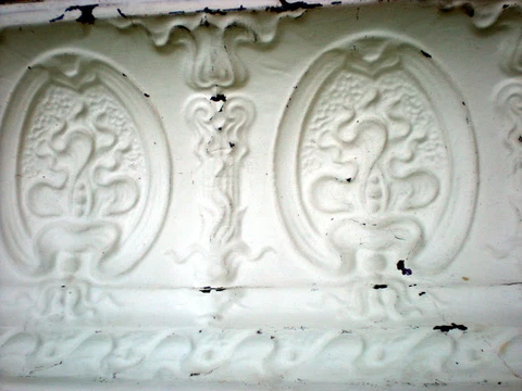 SALE Antique Victorian Ceiling Tin Tile 24 x 18 Acanthus Cameo Torch Shabby Chic Cover
