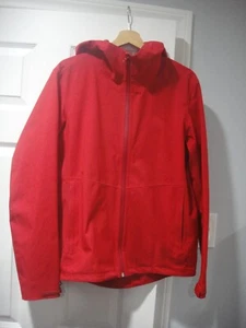 UNIQLO Jacket Mens Medium RED Zip Hooded Water Resistant Breathable Windbreaker - Picture 1 of 9