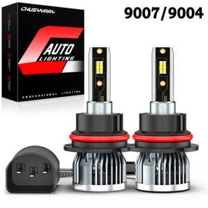 2X 9007/HB5 LED Headlight Bulbs Kit 6500K White High Low Beam Light Super Bright - Picture 1 of 11
