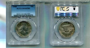 1948 P FRANKLIN SILVER HALF DOLLAR PCGS MS64 FBL 1974T - Picture 1 of 1