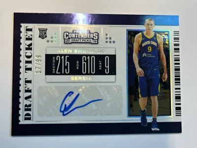 2019-20 Contenders Draft Picks - Draft Ticket #4 Alen Smailagic /99 (AU, RC) - Image 1 of 2