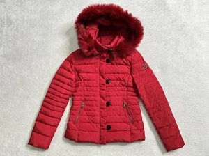 Genuine Authentic Women’s Red Armani Parka Jacket Size 40 Small - Picture 1 of 4