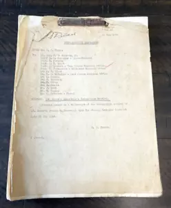 General Brehon B Somervell Meeting Notes Records Documents WWII  1944 TS Hammond - Picture 1 of 11