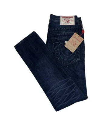 NWT  True Religion Skinny Fit Retro Style Pocket Flaps Denim Blue Jeans Size 30 - Image 1 of 4