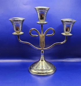 SOGOMA Light Chrome TAPER CANDELABRA 10" tall x 8" wide - Picture 1 of 6