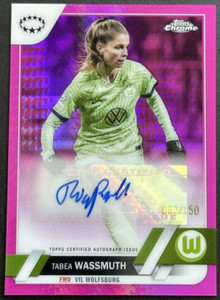 2022-23 Topps Chrome Women's UEFA Tabea Wassmuth Auto Pink Prism SP  /150