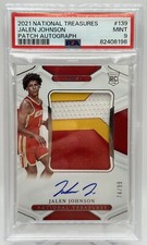 JALEN JOHNSON 2021-22 PANINI NATIONAL TREASURES ROOKIE PATCH AUTO /99 RPA PSA 9