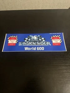 Vintage Winston Cup NASCAR World 600 Bumper Sticker 1980 NASCAR Racing  - Picture 1 of 17