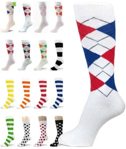 Medias Spotlight Principalmente BLANCAS Hombres Padrinos Calcetines de Vestir - Imagen 1 de 32
