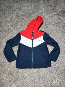 Tommy Hilfiger Boys Full Zip Hoodie Red White Blue Sz 6 School Outdoor E52 - Picture 1 of 12
