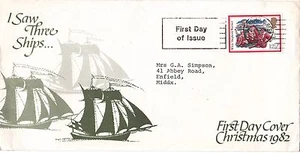 QEll STAMP ON COMMEMORATIVE COVER – CHRISTMAS IN 1982 - Picture 1 of 1