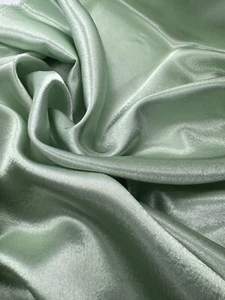 1 mtr shiny sage green crepe back satin fabric,bridal,deco,dress..58”wide(147cm) - Picture 1 of 7