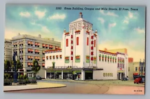 Postal de El Paso Texas TX Kress Building Oregon Mills Street Curt Teich 1938 - Imagen 1 de 2