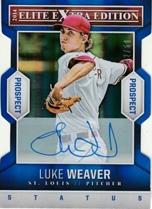 ⚾ LUKE WEAVER 2014 Donruss Elite Xtra Edition # 27 S/N 42/50 Auto BB Cardinals - Picture 1 of 1