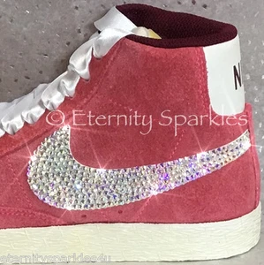 Nike Blazers Personalizado Rosa Cristal Brillante Lujo Vintage Reino Unido 3-7 - Imagen 1 de 7