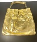 Ladies Cynthia Rowley Embossed Gold Bag