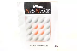 Nikon N75 F-75 QD 35mm FILM SLR Cámara Manual del propietario Guía ORIGINAL - Imagen 1 de 3