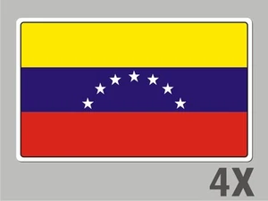 4 Venezuela stickers flag decal bumper car bike emblem vinyl FL072 - Bild 1 von 1