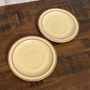 Vintage 70s Set of 2 - Pfaltzgraff Village USA 6” 6 Inch Saucer Plate Stoneware - Picture 1 of 4