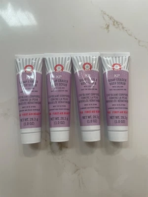Lot of 4 tubes FIRST AID BEAUTY KP Bump Eraser Body Scrub with 10% AHA 1oz NWOB - Image 1 of 3