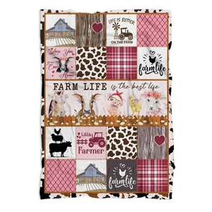 Muchenee Baby Blankets, Farm Animal Prints for Girls & Boys, Newborn - Toddle... - Picture 1 of 8