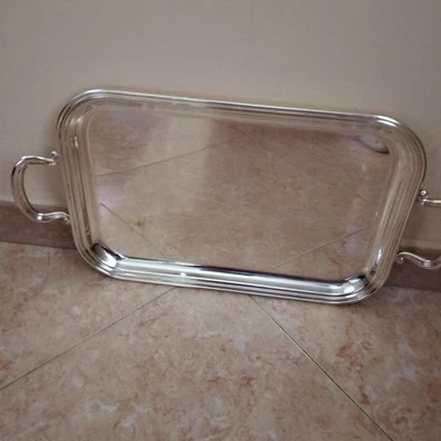 Vassoio Rettangolare orli  In Lega Argento Silver - Immagine 1 di 4