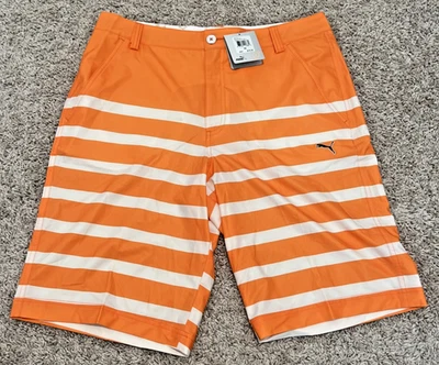 Puma Golf Shorts Mens 34 White Orange DryCell Performance Tech New Wave NWT TENN - Image 1 of 4