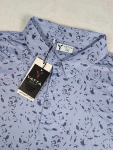 Camisa Polo de Golf Yatta Para Hombres 2XL Pizarra Manchas Salpicaduras Rendimiento AOP NUEVA CON ETIQUETAS - Imagen 1 de 8