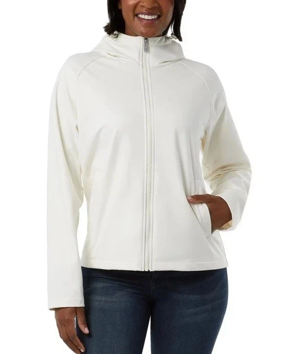Chaqueta softshell con capucha para mujer 32 Degrees Heat XS crema con capucha nueva sin etiquetas Foto 1 de 4