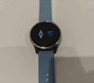 Used Garmin Venu GPS Smartwatch Blue/Silver Nice ๐ #GW52 - Picture 1 of 3