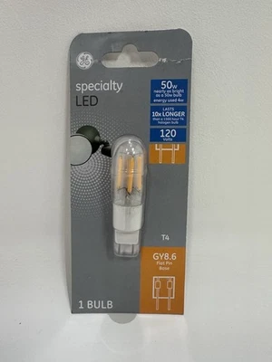 GE LED Light Bulb 4 Watt Replaces 50 W T4 GY8.6 Flat Pin Base #93129029 - Image 1 of 2
