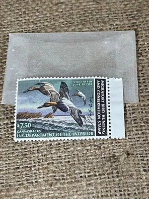 1982-83 FEDERAL DUCK STAMP / DAVID A MAASS SIGNED - Image 1 of 4