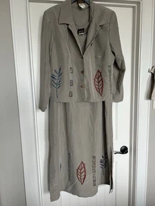 Vintage Laura Fantini Two Piece Maxi Dress Closet Of Shelley Duvall Estate Sz20 - Picture 1 of 16