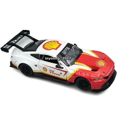 1:24 Ford Mustang GT3 Model Car Diecast Toy Vehicle Boys Toys Kids Gifts White - Image 1 of 4