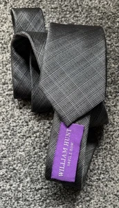 Corbata mixta a rayas gris seda 100 % ancho 55" largo William Hunt Savile Row para hombre - Imagen 1 de 3