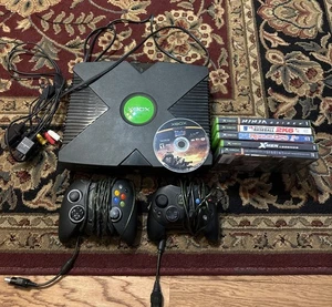 Original Microsoft Xbox Konsole mit 2 Controllern 6 Spiele & Strom-/TV-Kabel getestet - Bild 1 von 6